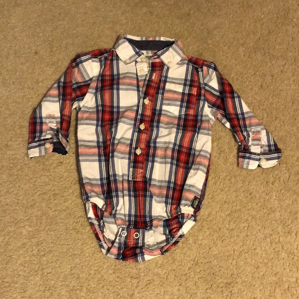 OshKosh B’gosh Plaid Onesies 12/18/24 months - Picture 2 of 8